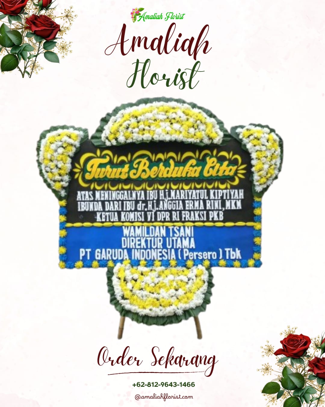 Papan Bunga Duka Sooko